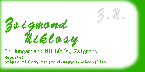 zsigmond miklosy business card